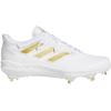 imageadidas Mens Adizero Afterburner 8 CleatsWhiteGold MetallicWhite