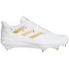 imageadidas Mens Adizero Afterburner 8 CleatsWhiteGold MetallicWhite