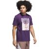 imageadidas Mens Basketball Graphic TShirtAurora PlumKaleidoscope Hoop