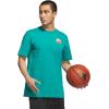 imageadidas Mens Basketball Graphic TShirtPure TealNothing But Net