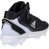imageadidas Mens Icon 7 Mid Baseball ShoesBlackSilver MetallicWhite