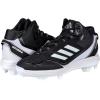 imageadidas Mens Icon 7 Mid Baseball ShoesBlackSilver MetallicWhite