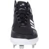 imageadidas Mens Icon 7 Mid Baseball ShoesBlackWhiteSilver Metallic