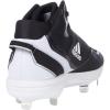 imageadidas Mens Icon 7 Mid Baseball ShoesBlackWhiteSilver Metallic