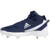 imageadidas Mens Icon 7 Mid Baseball ShoesTeam Navy BlueWhiteSilver Metallic