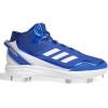 imageadidas Mens Icon 7 Mid Baseball ShoesTeam Royal BlueWhiteSilver Metallic
