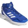 imageadidas Mens Icon 7 Mid Baseball ShoesTeam Royal BlueWhiteSilver Metallic