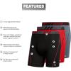 imageadidas Mens Sport Performance Mesh Boxer Brief Underwear 3Pack DISCONTINUEDBlackScarlet RedOnix Grey