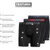 imageadidas Mens Sport Performance Mesh Boxer Brief Underwear 3Pack DISCONTINUEDBlackVivid RedCrew Blue