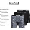 imageadidas Mens Sport Performance Mesh Boxer Brief Underwear 3Pack DISCONTINUEDIllum BlackOnix GreyClear Grey