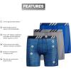 imageadidas Mens Sport Performance Mesh Boxer Brief Underwear 3Pack DISCONTINUEDIllum Team Royal BlueTeam Royal BlueGrey