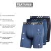 imageadidas Mens Sport Performance Mesh Boxer Brief Underwear 3Pack DISCONTINUEDLegend Ink BlueNight Marine BlueCrew Blue