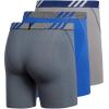 imageadidas Mens Sport Performance Mesh Boxer Brief Underwear 3Pack DISCONTINUEDOnix GreyBold BlueGrey