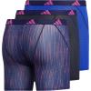 imageadidas Mens Sport Performance Mesh Boxer Brief Underwear 3Pack DISCONTINUEDPerformance Wave Lucid Bluelucid FuchsiaLegend Ink BlueLucid Blue