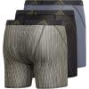 imageadidas Mens Sport Performance Mesh Boxer Brief Underwear 3Pack DISCONTINUEDPerformance Wave Silver Pebbleshadow OliveBlackOnix Grey
