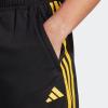 imageadidas Mens Train Essentials Piqu 3Stripes Training ShortsBlackBold Gold
