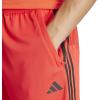imageadidas Mens Train Essentials Piqu 3Stripes Training ShortsBright RedBlack