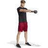 imageadidas Mens Train Essentials Piqu 3Stripes Training ShortsCollegiate BurgundyBlack