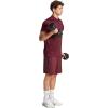 imageadidas Mens Train Essentials Piqu 3Stripes Training ShortsMaroonBlack