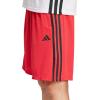 imageadidas Mens Train Essentials Piqu 3Stripes Training ShortsPure RubyBlack