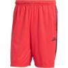 imageadidas Mens Train Essentials Piqu 3Stripes Training ShortsPure RubyBlack