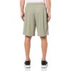 imageadidas Mens Train Essentials Piqu 3Stripes Training ShortsSilver PebbleOlive StrataBlack