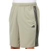 imageadidas Mens Train Essentials Piqu 3Stripes Training ShortsSilver PebbleOlive StrataBlack