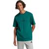 imageadidas Originals Mens Essentials Linear Single Jersey TShirtCollegiate GreenBlack
