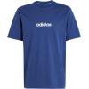 imageadidas Originals Mens Essentials Linear Single Jersey TShirtDark BlueWhite
