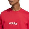 imageadidas Originals Mens Essentials Linear Single Jersey TShirtMaroonWhite