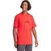 imageadidas Originals Mens Essentials Linear Single Jersey TShirtPure RubyBlack