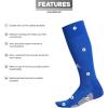 imageadidas Unisex Utility All Sport Compression Socks Sports Socks for Men Women Youth Boys and Girls NCAA Compliant 1PackTeam Royal BlueLight Onix GreyWhite