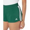 imageadidas Womens 3Stripes Woven Shorts LegendCollegiate GreenWhite
