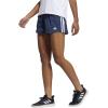 imageadidas Womens 3Stripes Woven Shorts LegendCrew NavyWhite