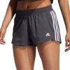 imageadidas Womens 3Stripes Woven Shorts LegendGrey SixBlack