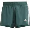 imageadidas Womens 3Stripes Woven Shorts LegendShadow GreenWhite