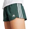 imageadidas Womens 3Stripes Woven Shorts LegendShadow GreenWhite