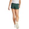 imageadidas Womens 3Stripes Woven Shorts LegendShadow GreenWhite