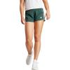 imageadidas Womens 3Stripes Woven Shorts LegendShadow GreenWhite
