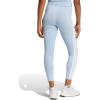 imageadidas Womens Essentials 3Stripes Cotton LeggingsBlueWhite