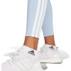 imageadidas Womens Essentials 3Stripes Cotton LeggingsBlueWhite