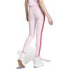 imageadidas Womens Essentials 3Stripes Cotton LeggingsClear PinkPure Ruby