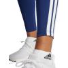 imageadidas Womens Essentials 3Stripes Cotton LeggingsDark BlueWhite