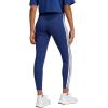 imageadidas Womens Essentials 3Stripes Cotton LeggingsDark BlueWhite