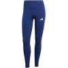 imageadidas Womens Essentials 3Stripes Cotton LeggingsDark BlueWhite