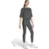 imageadidas Womens Essentials 3Stripes Cotton LeggingsGreyBlack