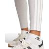 imageadidas Womens Essentials 3Stripes Cotton LeggingsLight Grey HeatherWhite