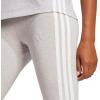 imageadidas Womens Essentials 3Stripes Cotton LeggingsLight Grey HeatherWhite