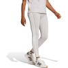 imageadidas Womens Essentials 3Stripes Cotton LeggingsLight Grey HeatherWhite