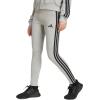 imageadidas Womens Essentials 3Stripes Cotton LeggingsMedium Grey HeatherBlack